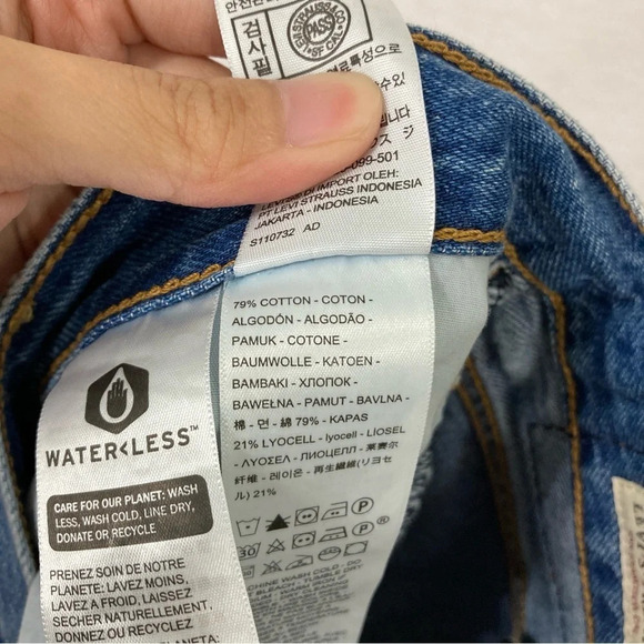 New Levi's Premium Distressed Ribcage Straight Ankle Jeans size 32 - Picture 4 of 10